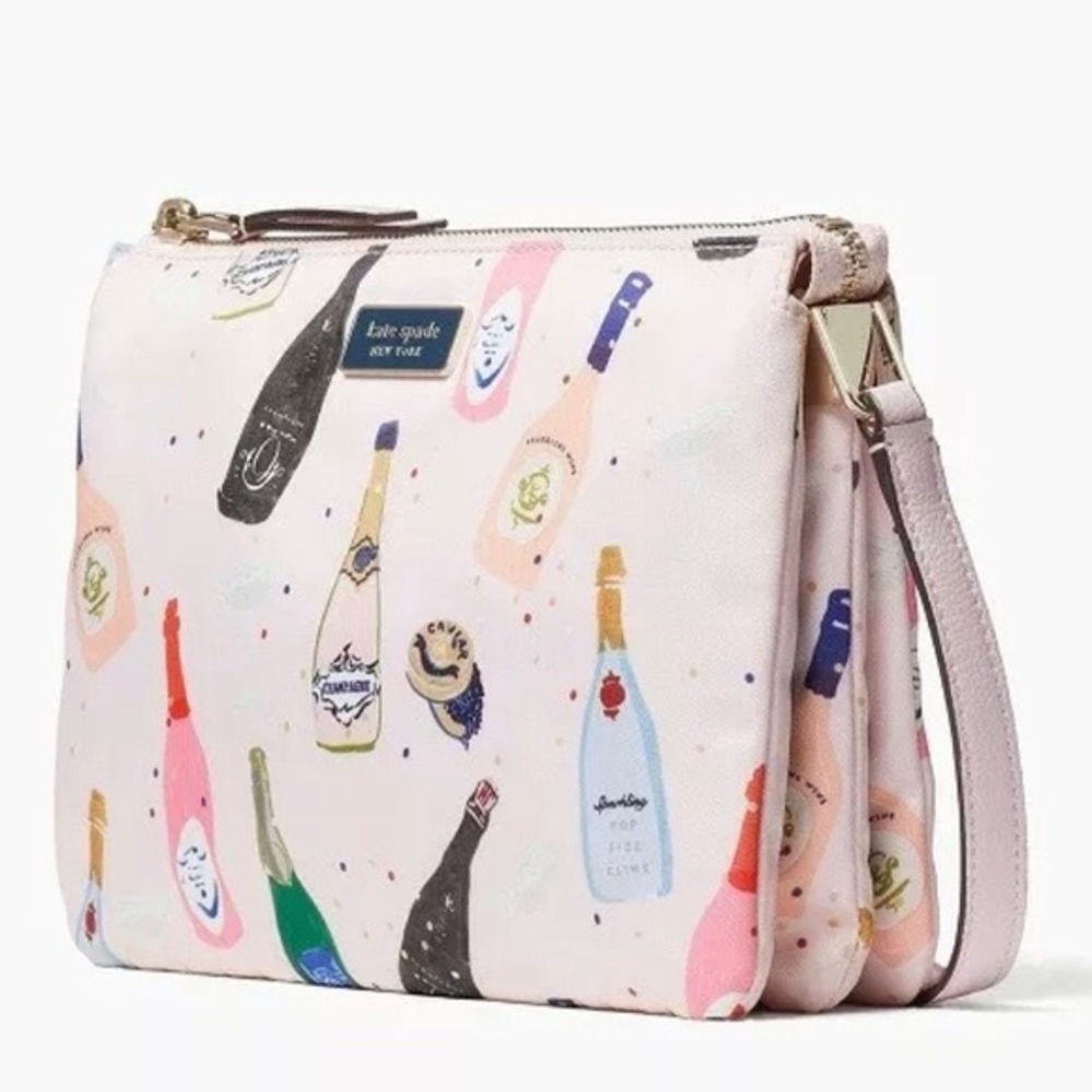 NWT Kate Spade Triple Gusset Crossbody